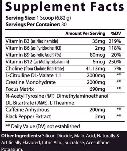 Nitric Shock Pre-Workout (Fruit Punch)